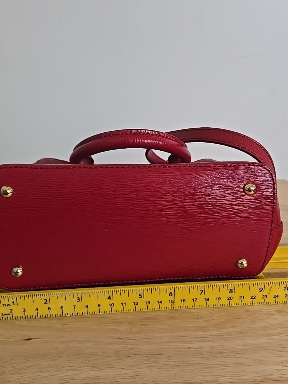 Ralph Lauren Mini Newbury double zip satchel bag Red - Picture 15 of 16